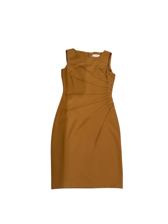 Calvin Klein Burnt Orange Midi Dress - Picture 2 of 10